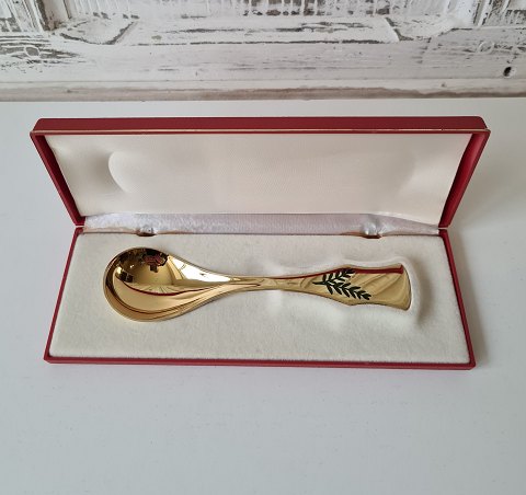 "Wedding Spoon" in gold-plated sterling silver with enamel