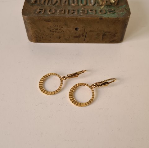 Vintage øreringe i 14 kt guld