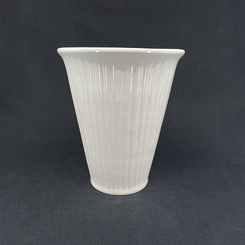 White fluted vase from L. Hjorth