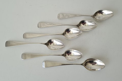 Set of six teaspoons in province silver