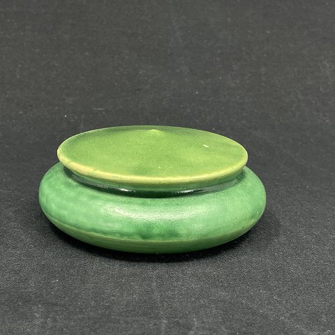 Green glazed lid box from Kähler