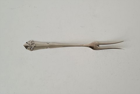 French Lily cold cut fork in silver from 1927 - 15 cm.