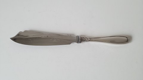 Rex large cake knife in silver and steel 28 cm.