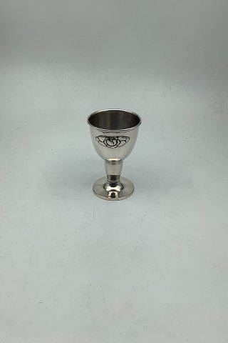 Egg Cup in Silver with Flower motif Danish