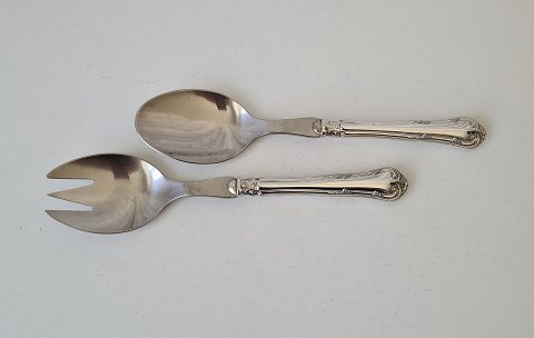 Herregård salad set in silver and steel 20.8 cm.