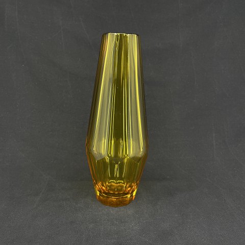 Facetsleben ravfarvet vase fra 1930