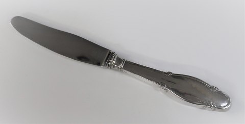 Frijsenborg. Sølvbestik (830). Middagskniv med grillskær. Længde 20,3 cm