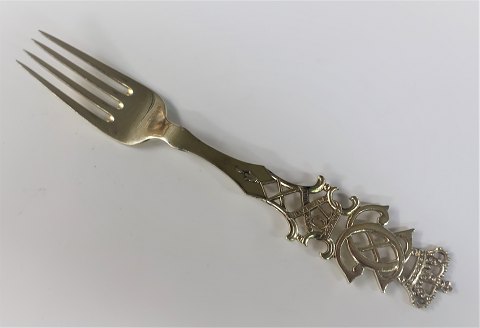 Michelsen. Memorial fork 1940. King Christian X 70th Birthday 1940. Sterling 
(925). Design Jens Ingwersen