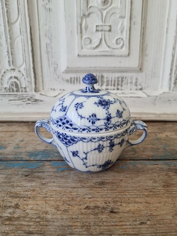 Royal Copenhagen Blue fluted half blonde sugar bowl no. 605