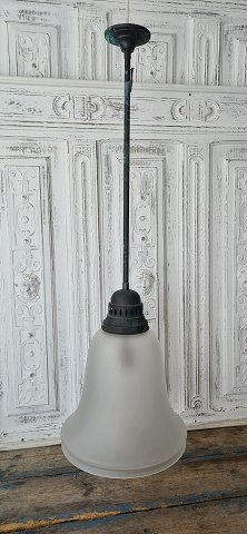 Beautiful large copper pendant with frosted glass bell