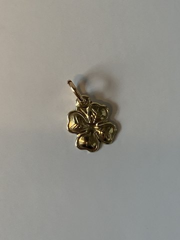 Four-leaf clover in 14 carat gold
Stamped 585
Measures 16.44 mm approx
Thickness 1.10 mm
SOLD