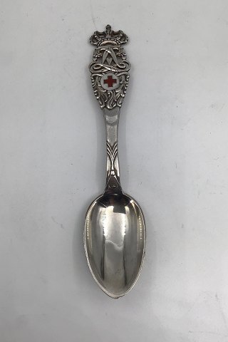 Anton Michelsen Commemorative  Spoon Sterling Silver and Enamel, 1908