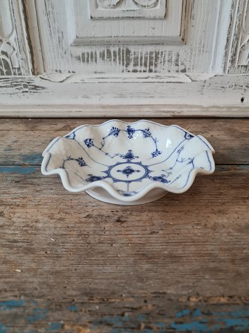 B&G Blue fluted dish with wavy edge