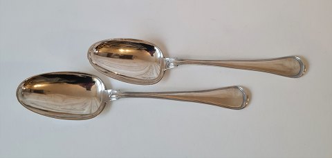 Pair of double fluted spoons in silver - Michael Berndsen born 1835 - Haderslev