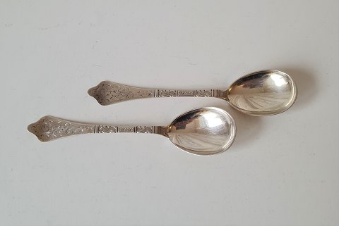 Antique Rococo marmalade spoon in silver from 1907