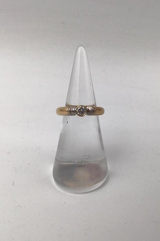 Georg Jensen 18K Gold Ring with Diamond