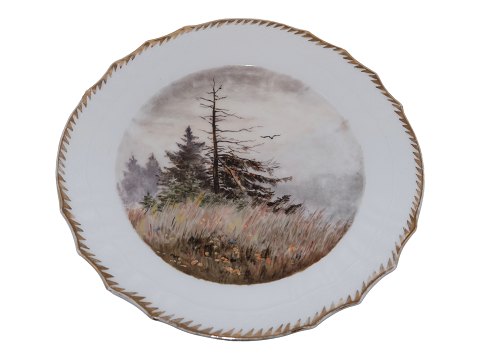 Royal Copenhagen White Curved with gold edge
Luncheon plate with landscape from 1860-1893