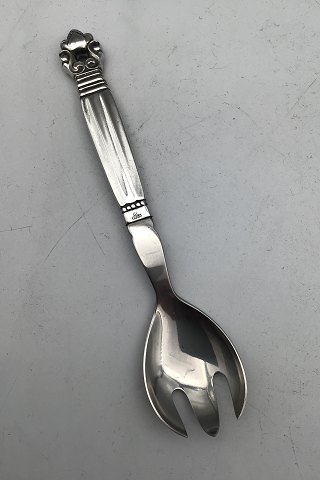 Georg Jensen Sterling Sølv/Stål Konge Salatgaffel No. 134B