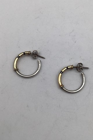 Georg Jensen / Hans Hansen Sterling Silver / Gold Earrings (studs)