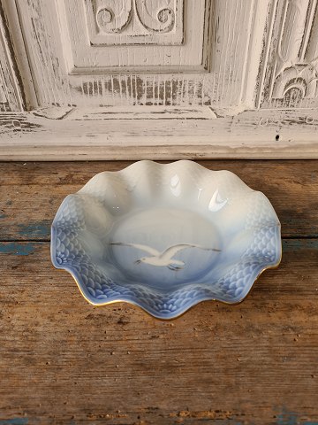 B&G Seagull with gold edge dish with wavy edge no. 227