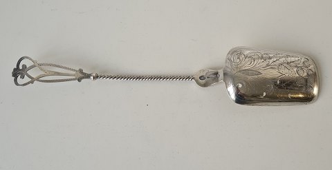 Strawberry spoon in silver made in New Gothic style from 1883 by P.Hertz