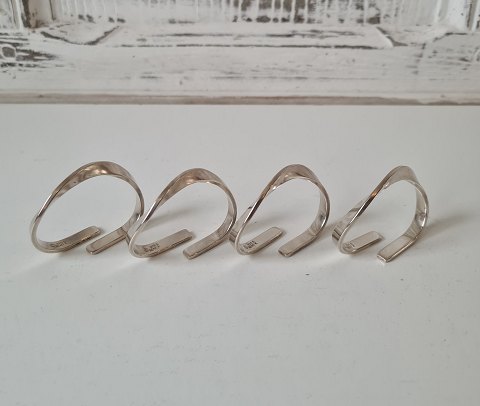 Bent Knudsen set of 4 napkin rings in sterling silver