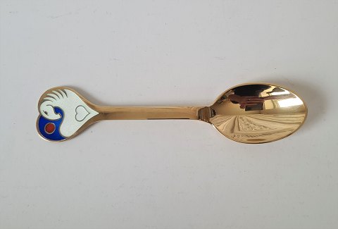 A.Michelsen Christmas spoon in sterling silver with enamel 1978