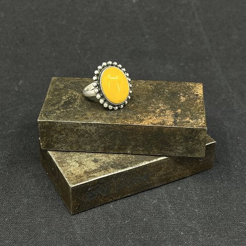Art deco ring with amber from From