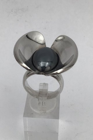 Georg Jensen Sterling Sølv Ring No. 206 Hæmatit