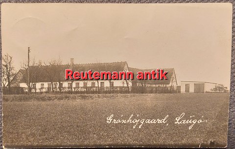 Postkort: Motiv fra Grønhøjgaard, Langø