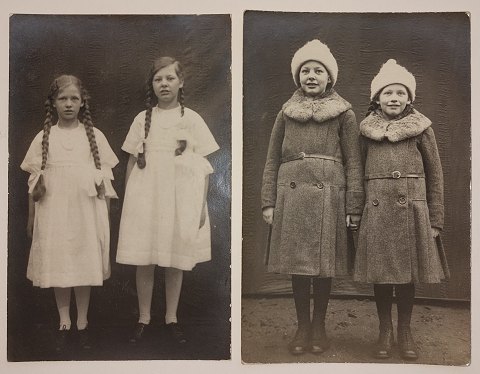 Photopostcard:.Two young sisters