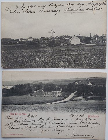 To postkort: Motiver fra Brædstrup