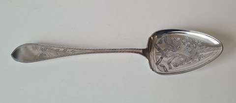 Empire stor serveringsske i sølv fra år 1907 - 28,5 cm.