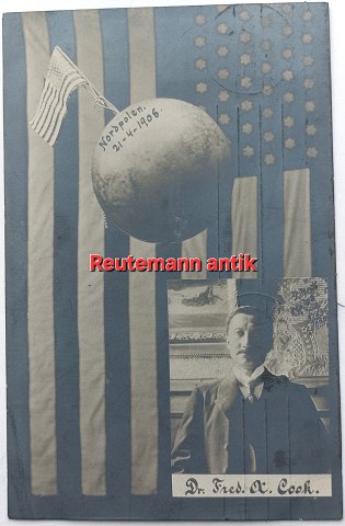 Foto postkort: Dr. Cook Nordpolen 21. April 1908