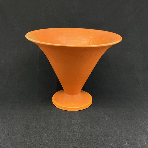 Orange trompet vase fra Kähler