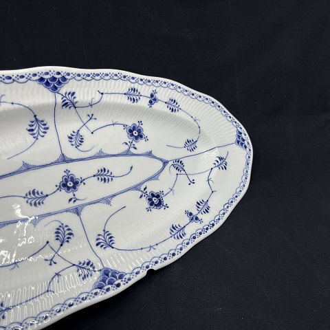 Blue Fluted Half Lace foot on dish
