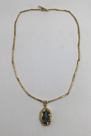 Bent Gabrielsen 18ct Gold Necklace and Pendant (Opal)