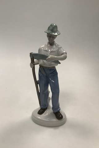 German Porcelain Figurine Carl Scheidig Gräfenthal Man with scythe