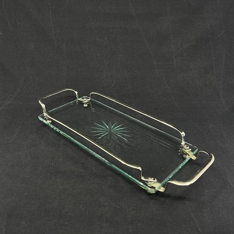 Oblong Art Deco glass tray
