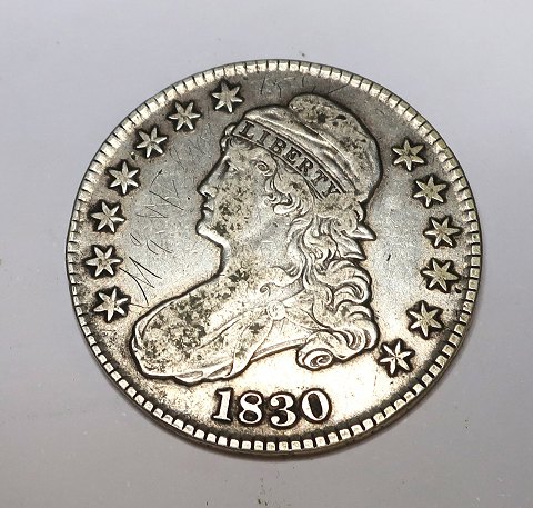 USA. Sølv ½ dollar fra 1830