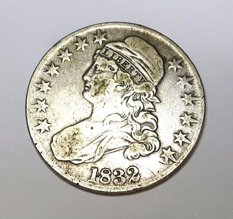USA. Sølv ½ dollar fra 1832