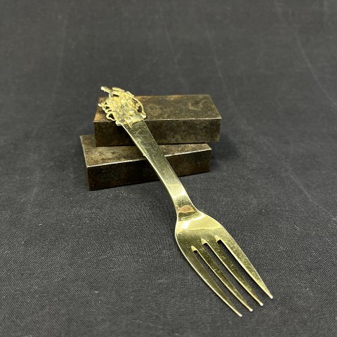 Gilded children's fork with The Tinderbox
