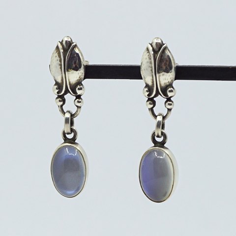 Georg Jensen; Pair of Moonlight Blossom earrings Georg Jensen; Pair of Moonlight Blossom earrings