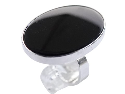 N.E. From silver
Modern ring with black onyx from 1950-1960 - Size 51