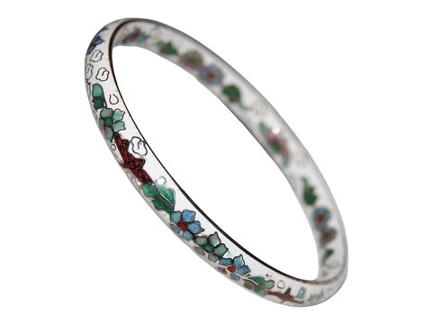 Multicolored enamel bangle