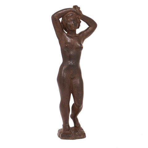 Signed Anker Hoffmann bronze sculpture dated 1956. 
H: 43cm