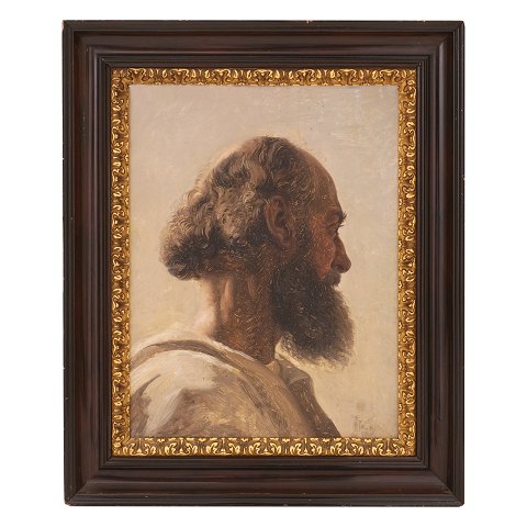 Jørgen Roed, 1808-88, oil on canvas. Apostle's 
head signed Roed 1851. Visible size: 42x32cm. With 
frame: 57x47cm