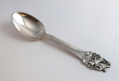 H. C. Andersen eventyrske. Sølvbestik. Klods Hans. Sølv (830). Længde 15 cm.