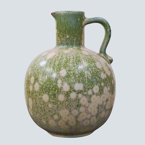 Bing & Grøndahl; A Pitcher with green crystal glaze