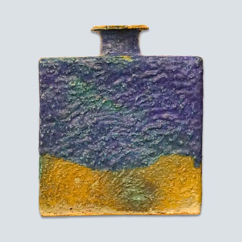 Annikki Hovisaari for Arabia; Keramik vase med blå glasur Annikki Hovisaari for Arabia; Keramik vase med blå glasur